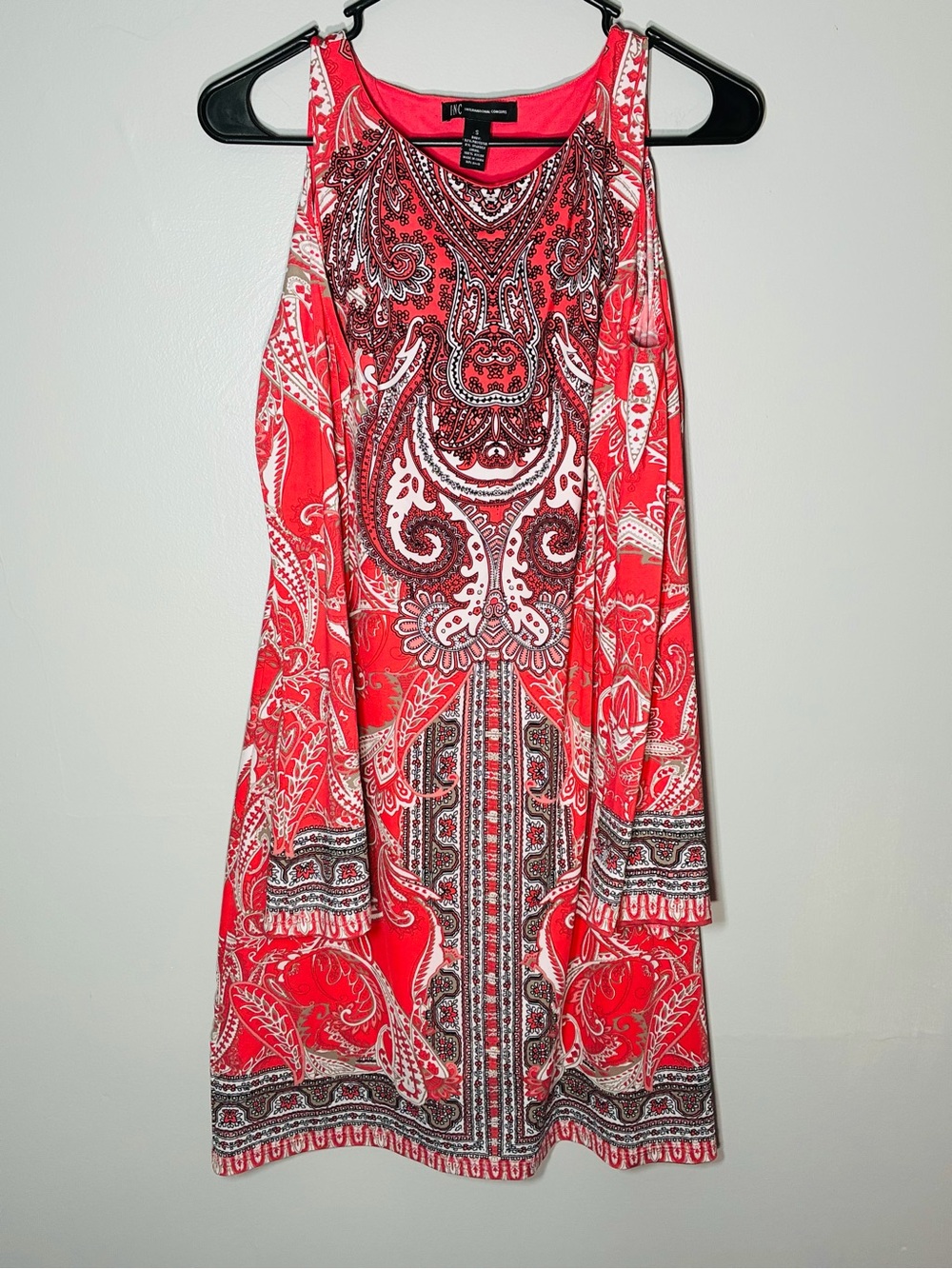 INC International Concepts pink Paisley Long Sleeve Dress